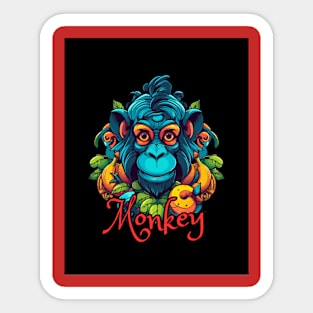 Monkey T-Shirt Sticker